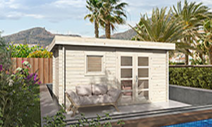 Gartenhaus Marseille 9 Wandstärke 44mm